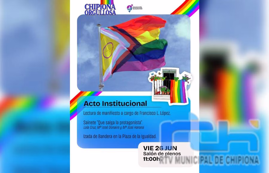 Chipiona comienza mañana la conmemoración del Día del Orgullo LGTBIQ+