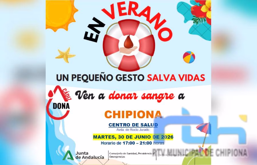 Convocan una nueva donación colectiva de sangre en Chipiona para el martes 30 de junio