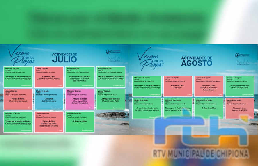 El miércoles arranca la programación lúdica en las playas de Chipiona con una actividad de concienciación con títeres