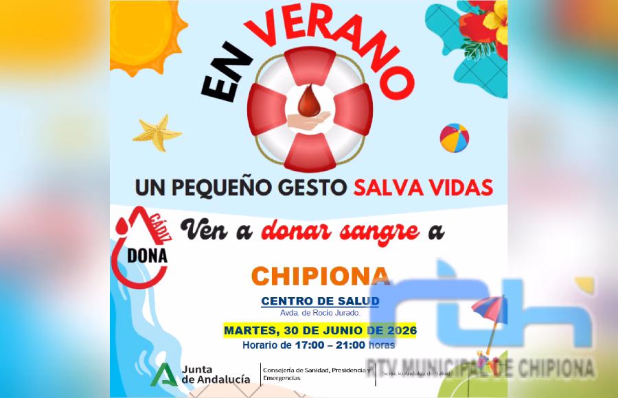 Mañana martes tiene lugar una donación colectiva de sangre en Chipiona