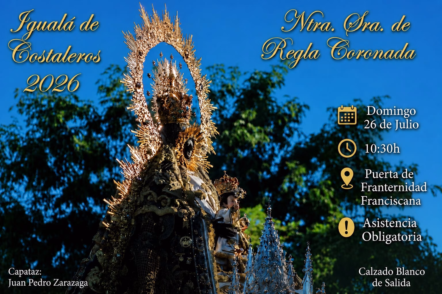 El próximo 26 de julio se celebra la ‘igualá’ para la procesión de la Virgen de Regla