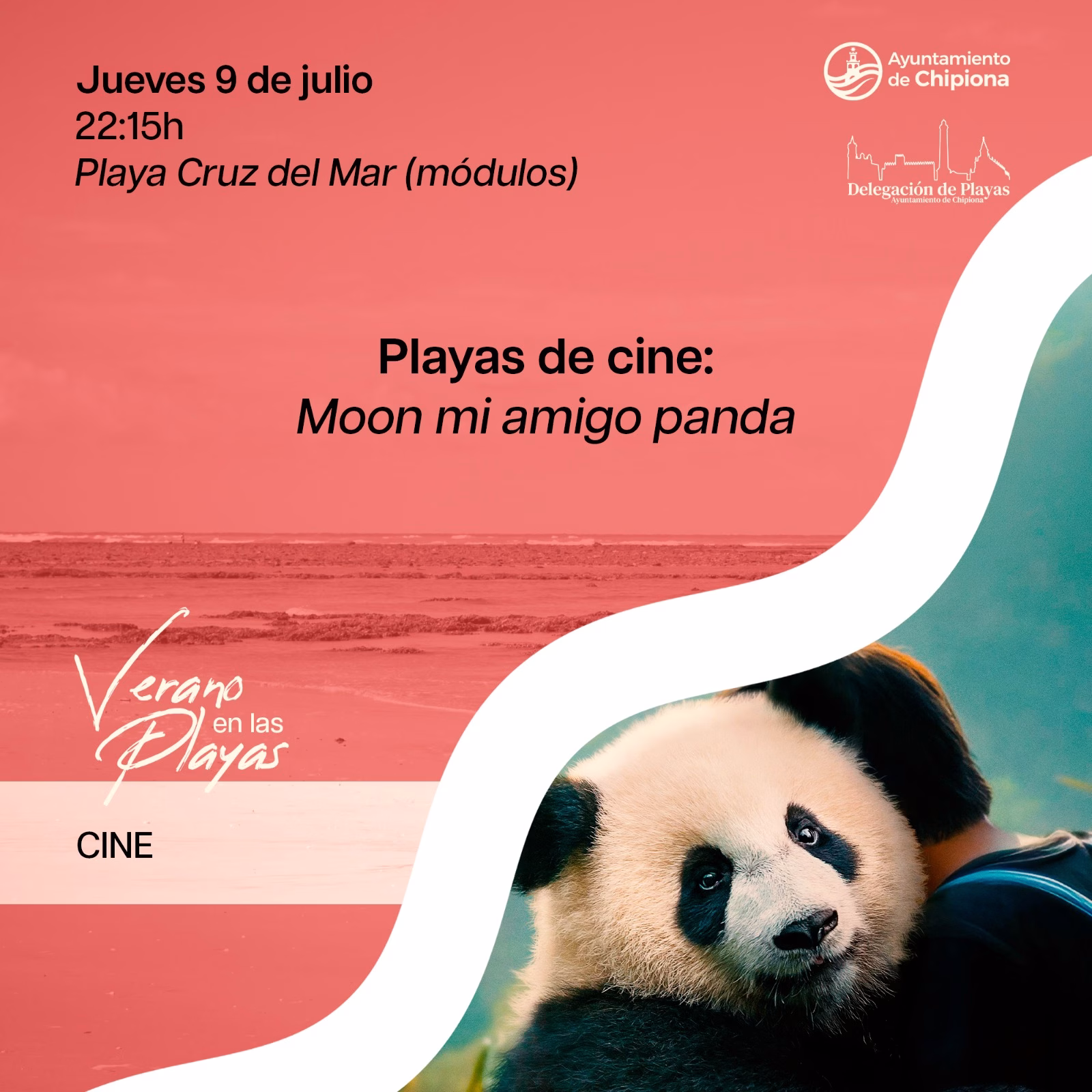 Playas de cine esta noche en Chipiona con ‘Moon, mi amigo panda’