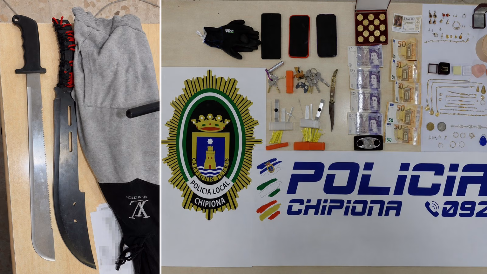 La Policía Local de Chipiona detiene en una jornada a cuatro personas en dos intervenciones por violencia, robos y atentado contra agentes