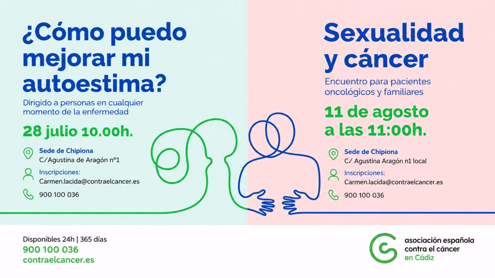 La Asociación Española Contra el Cáncer de Chipiona organiza dos talleres gratuitos para pacientes oncológicos y familiares
