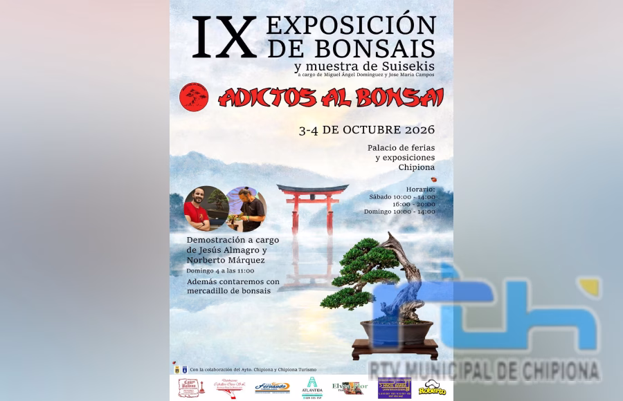 El primer fin de semana de octubre se celebrará en Chipiona la exposición de bonsais que este año suma otra de siusekis