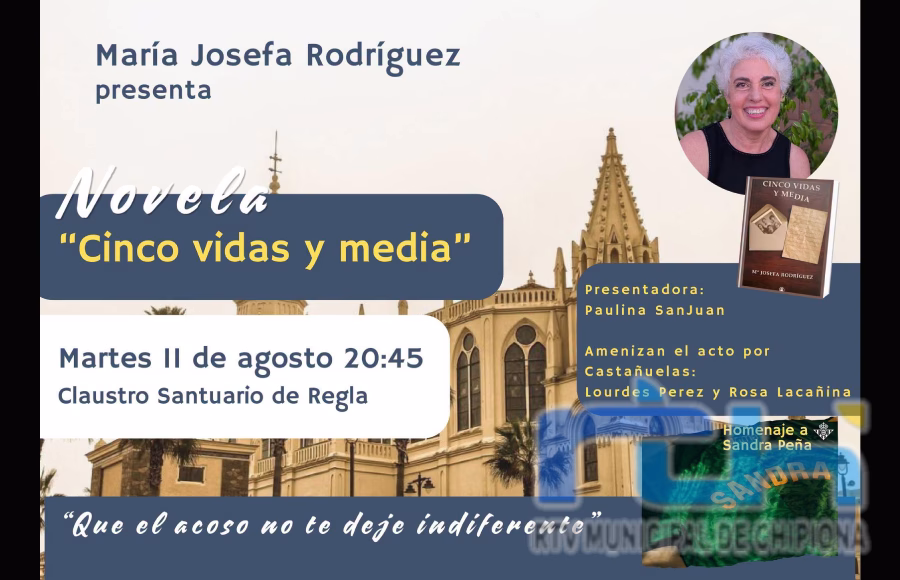 Mañana se presenta en el claustro del Santuario de Regla la novela sobre el acoso escolar ‘Cinco vidas y media’, de María Josefa Rodríguez
