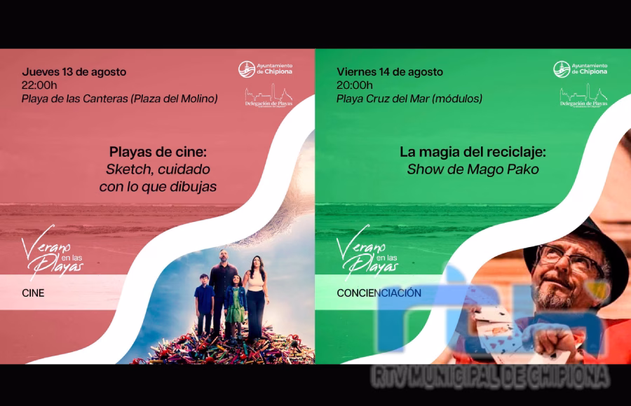 Cine y magia protagonizan la programación de esta semana en las playas de Chipiona