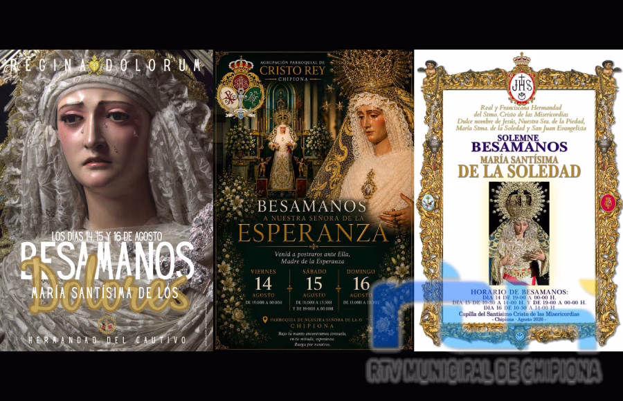 Las hermandades de penitencia de Chipiona y la agrupación parroquial Cristo Rey celebran besamanos desde hoy hasta el domingo