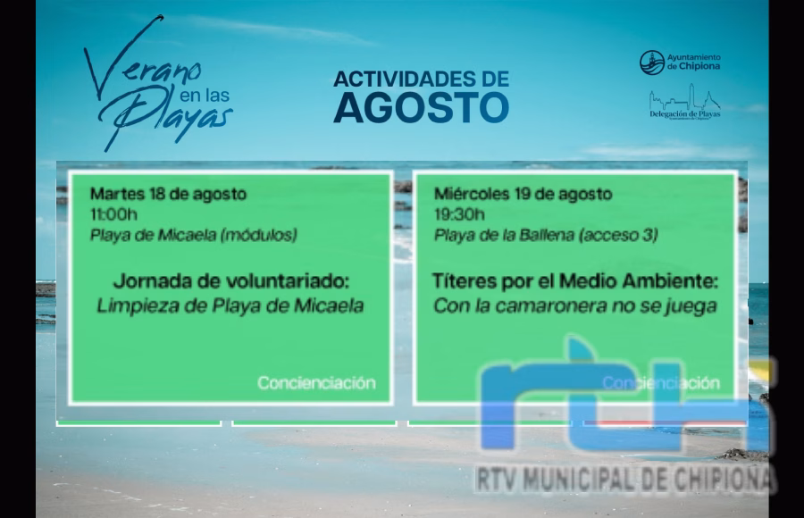 Voluntariado y títeres por el medio ambiente esta semana en las playas de Chipiona