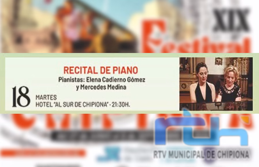 Un recital de piano de Elena Cadierno y Mercedes Medina esta noche en el Festival de Música Ciudad de Chipiona