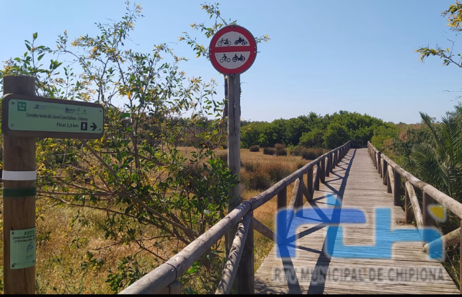 Tano Guzmán muestra su satisfacción por la subvención de Diputación para rehabilitar el corredor verde del litoral de Chipiona