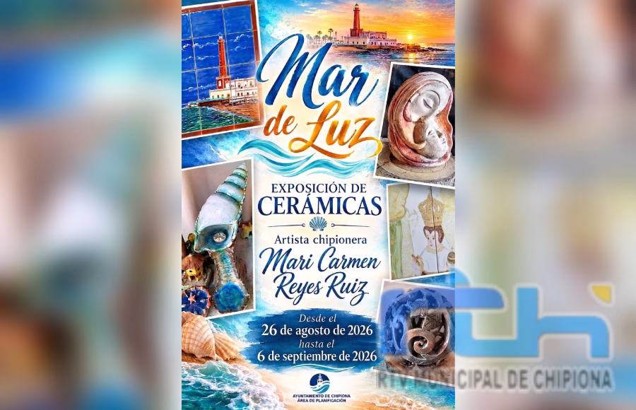 La sala del Edificio San Fernando ofrece estos días la exposición de cerámicas ‘Mar de Luz’ de la chipionera Mari Carmen Reyes Ruiz