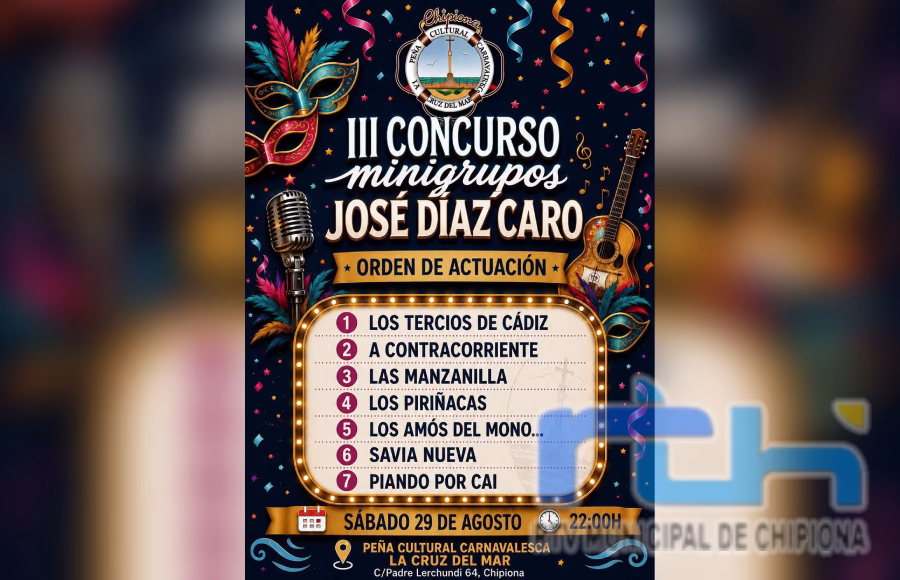 Mañana de celebra el concurso de minigrupos de carnaval ‘José Díaz Caro’ en la Peña La Cruz del Mar