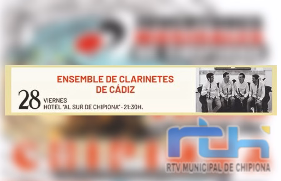El Festival de Música Ciudad de Chipiona ofrece esta noche un concierto de Emsemble de Clarinetes de Cádiz
