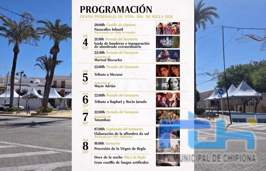 Chipiona se prepara disfrutar desde este viernes del programa lúdico de las Fiestas Patronales de Nuestra Señora de Regla