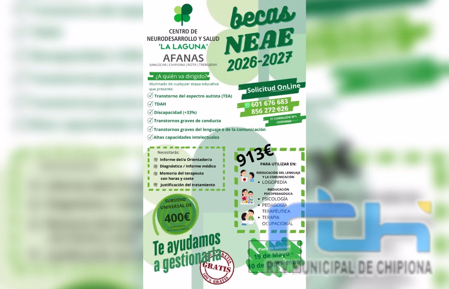 AFANAS asesora en las becas para alumnado con necesidades de apoyo educativo que tienen de plazo hasta el 10 de septiembre
