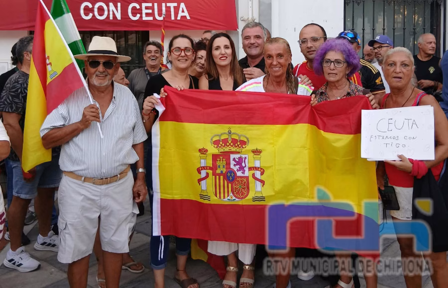 El PP de Chipiona agradece el respaldo ciudadano a la concentración en apoyo a Ceuta celebrada ayer en la localidad