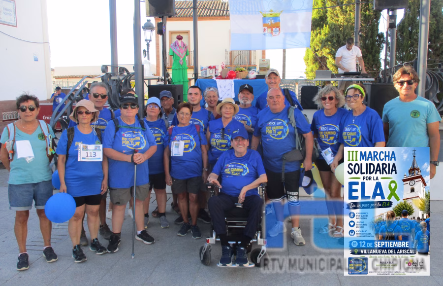 La Asociación Vía Franciscana TAU participó el sábado en la tercera Marcha Solidaria ‘Da un paso por la ELA’ en Villanueva del Ariscal