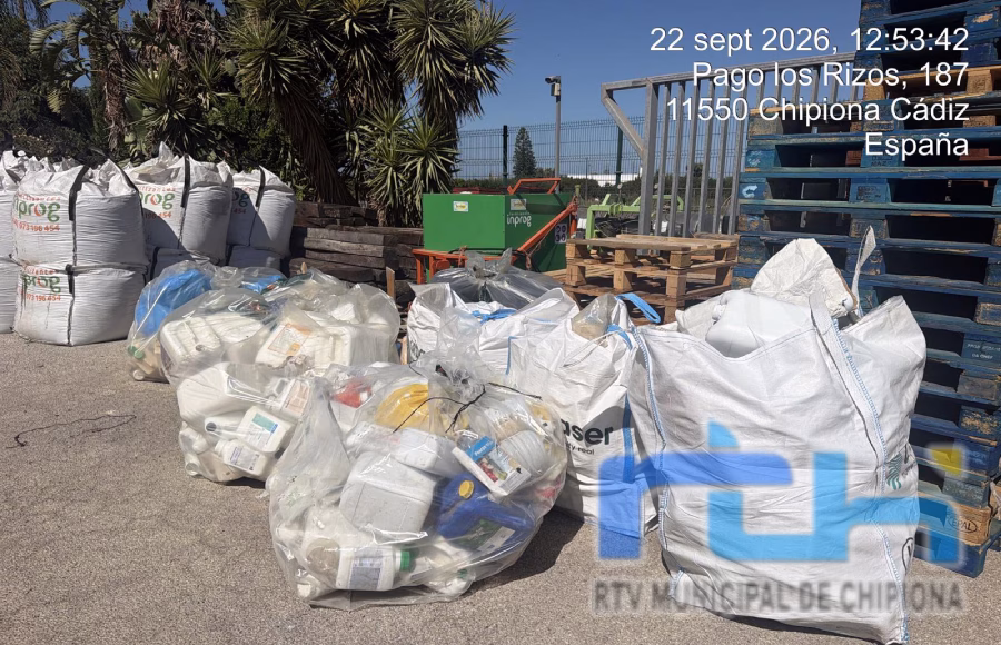 Una nueva recogida de envases de uso agrícola profesional ha tenido lugar en la mañana de hoy en Chipiona