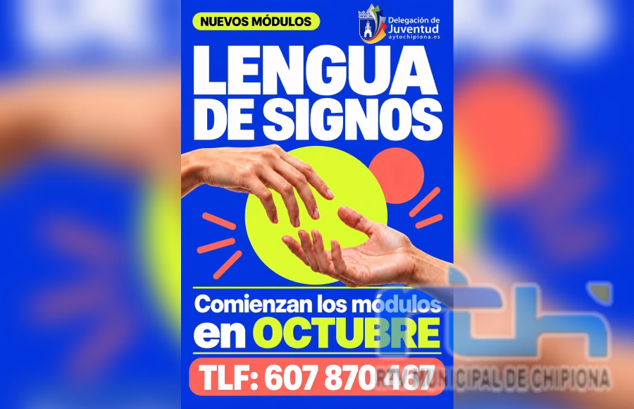 La Delegación de Juventud organiza nuevos talleres de lengua de signos en Chipiona que comenzarán este mes de octubre