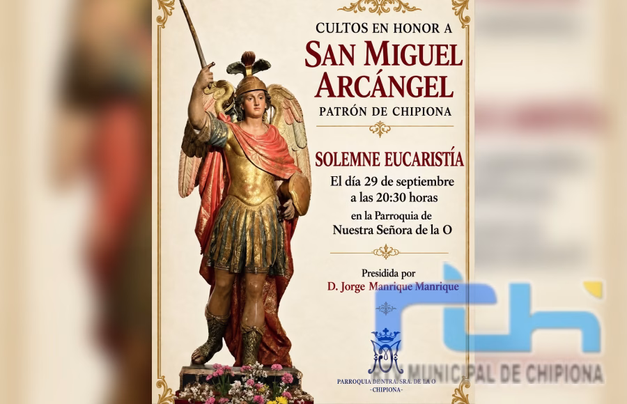 La Parroquia Nuestra Señora de la O celebrará el 29 de septiembre la festividad del patrón de Chipiona, San Miguel Arcángel
