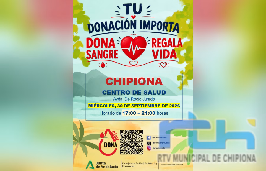 El miércoles tendrá lugar una nueva donación colectiva de sangre en Chipiona