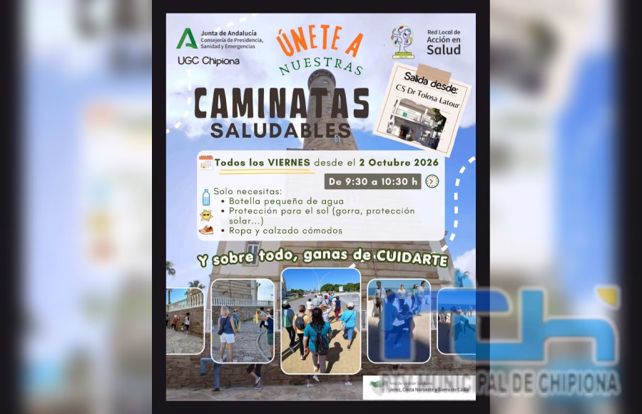 Las caminatas saludables del Centro de Salud de Chipiona vuelven este viernes