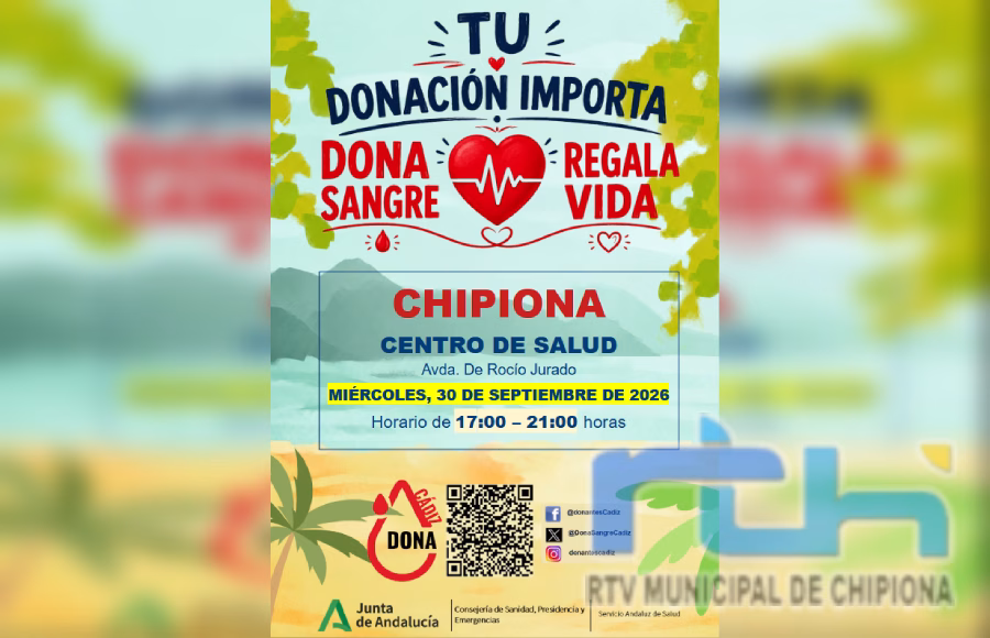 Llamamiento a una nueva donación colectiva de sangre esta tarde en Chipiona