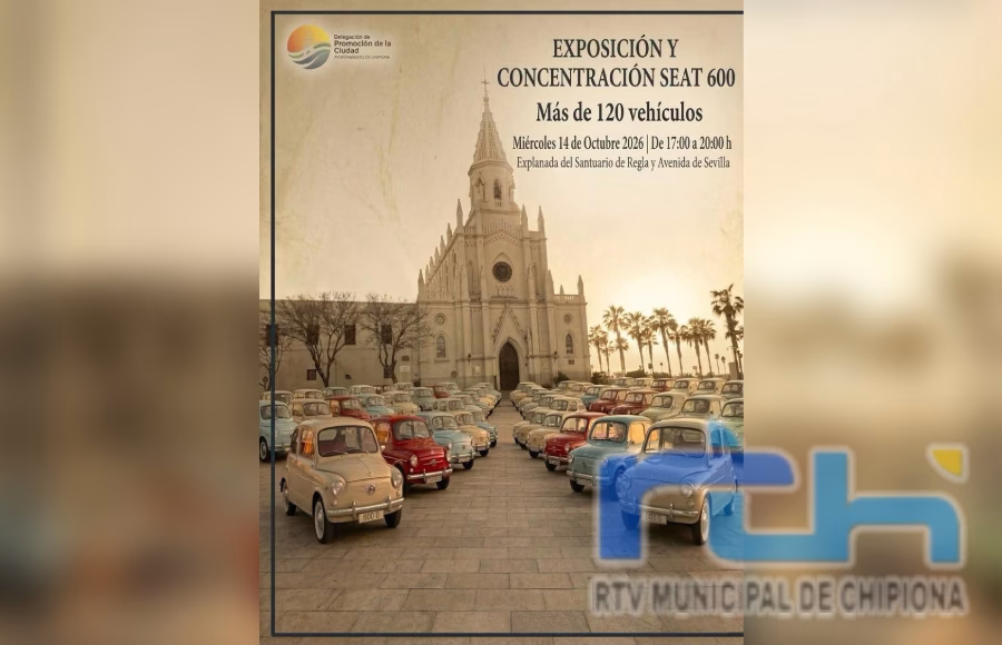 Chipiona acoge esta tarde una exposición de más de 120 vehículos de SEAT 600 en la explanada del Santuario