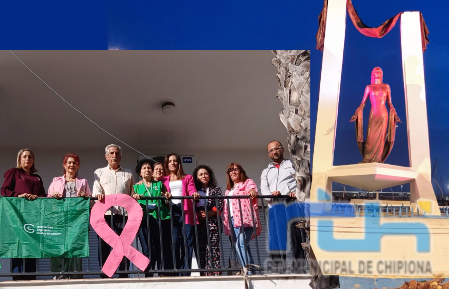 La Asociación contra el Cáncer de Chipiona ha conmemorado el Día contra el cáncer de mama con mesa informativa y lazo rosa