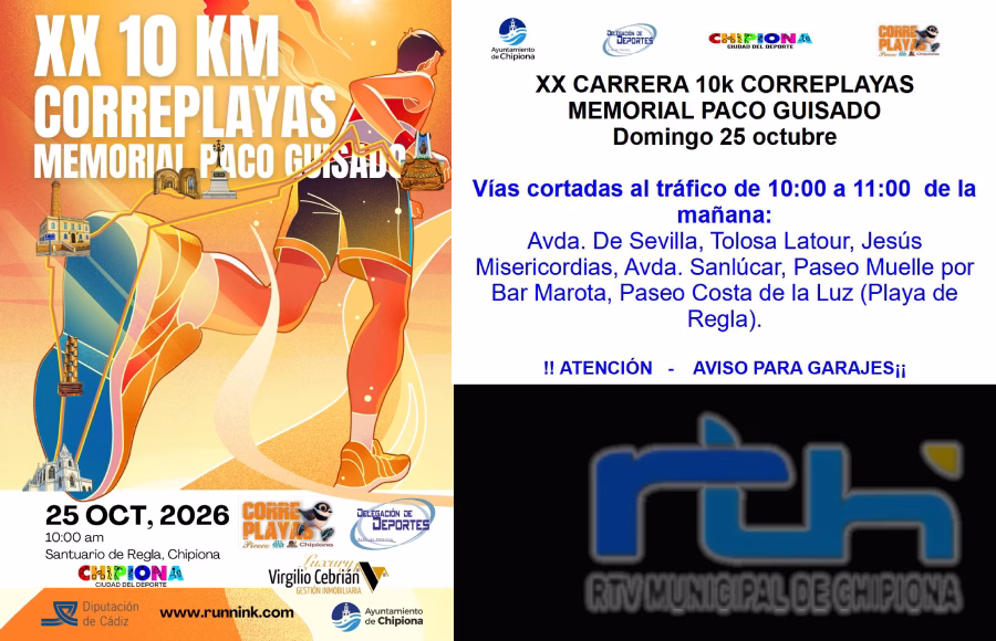 La carrera popular 10 Km. Correplayas-Memorial Paco Guisado agota sus 300 plazas para una edición totalmente benéfica y con novedades en su recorrido